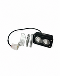 ER Moto Baja-style dual-lens LED light kit for Yozma — white lens, black housing, with mounting hardware
