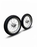 Surron Ultra Bee 17" Supermoto front and rear wheel set with CST street tires and tensioned spokes
