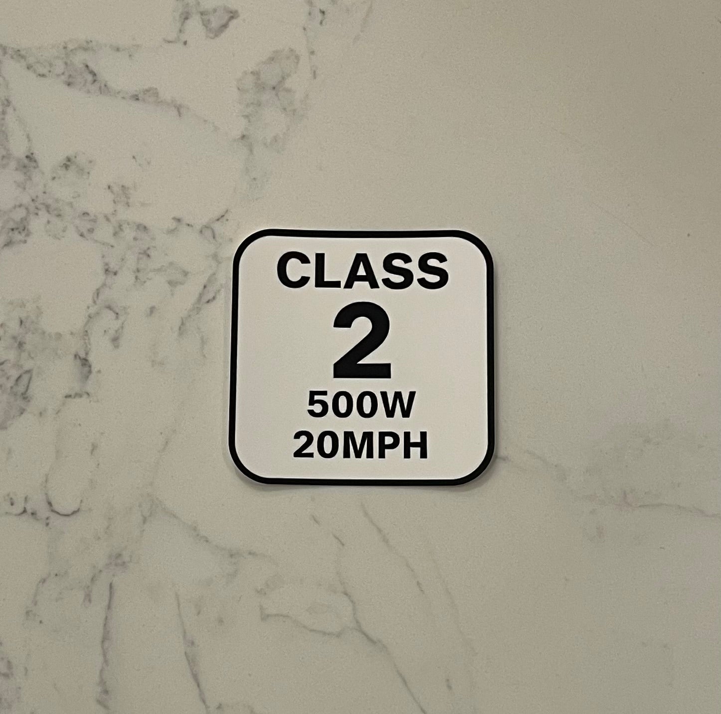 Class 2 E-Bike Stickers