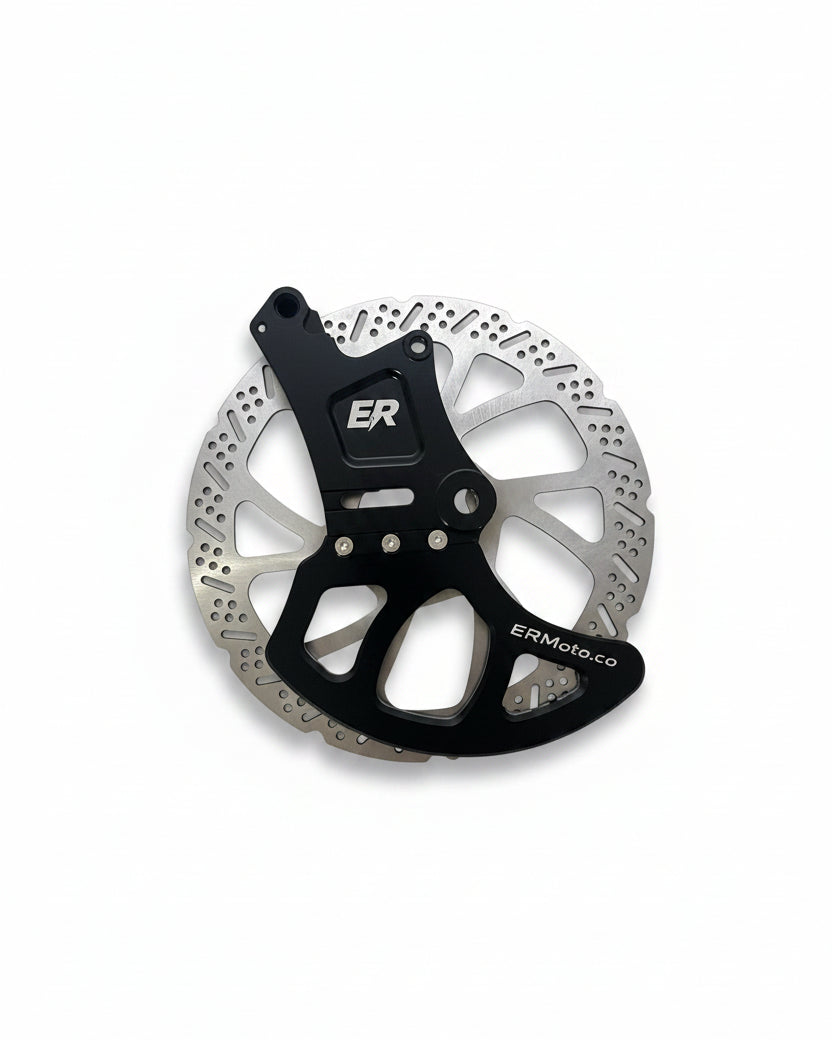 ER Moto brake mount and 240mm rotor for Surron LBX & Talaria Ultra Bee rear brake kit
