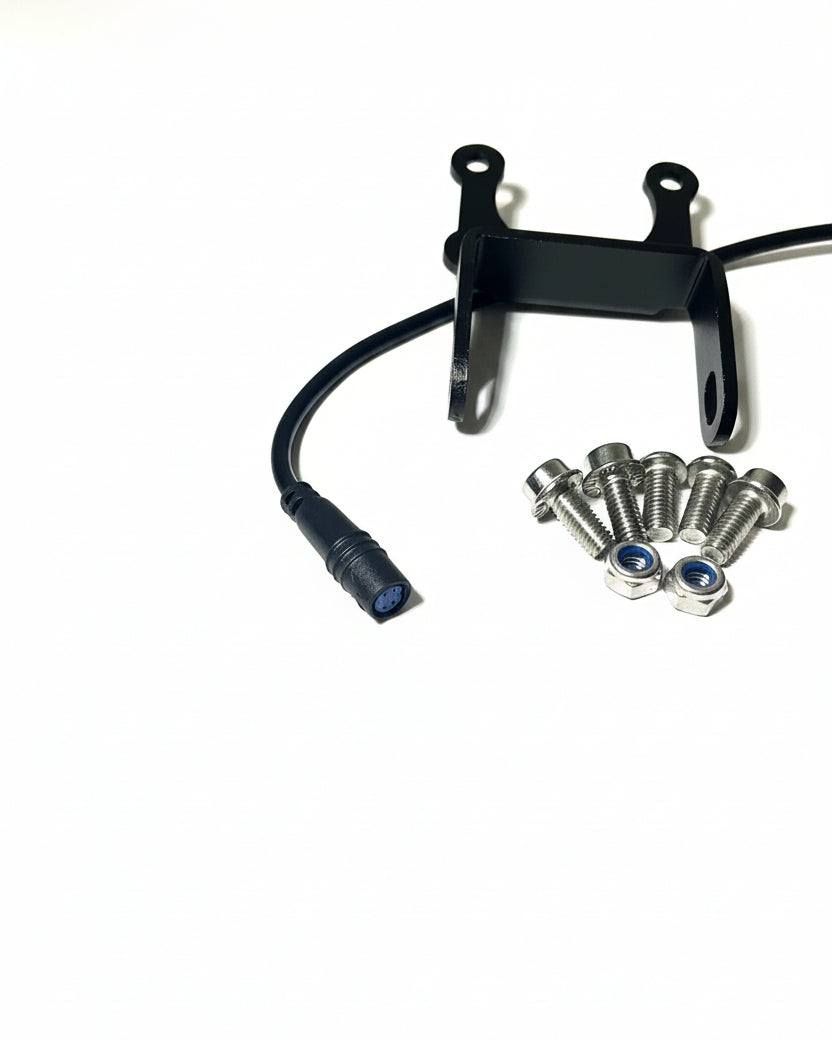 ER Moto Baja-style dual-lens LED light kit for Macfox — connector, plug and play