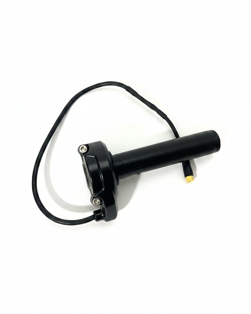 Surron-style metal throttle with handlebar clamp and wiring harness for Super73 — ER Moto
